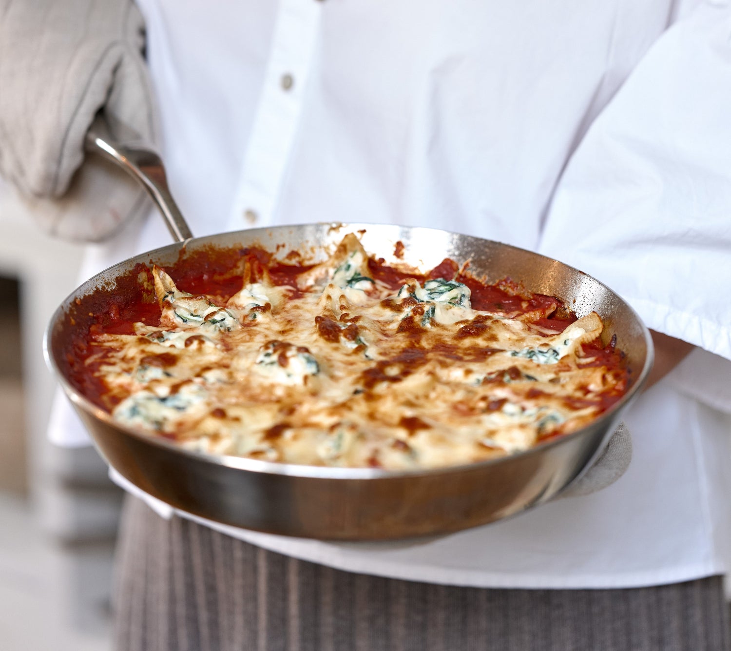 Pinaatti-ricottauunipasta