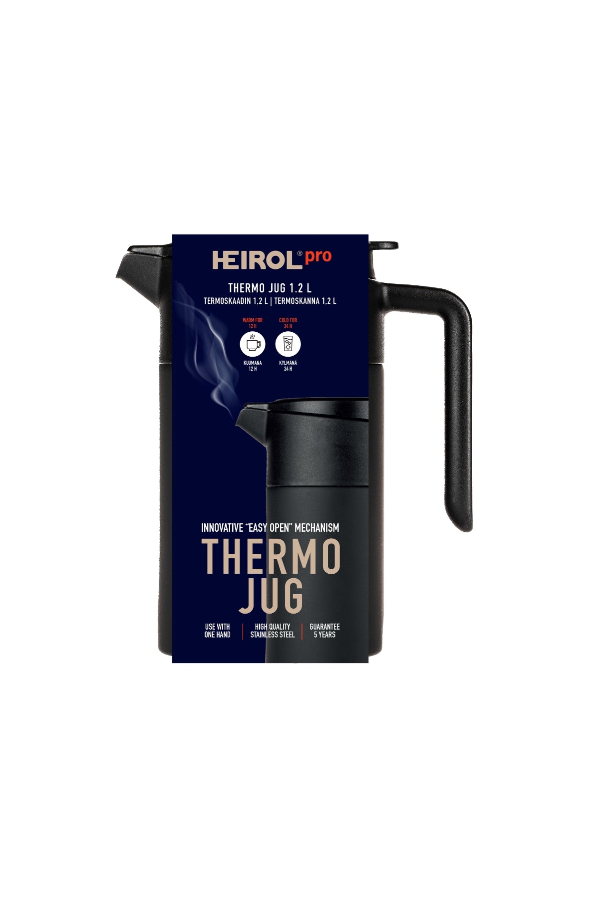 VACUUM JUG 1,2 L Easy Open, black