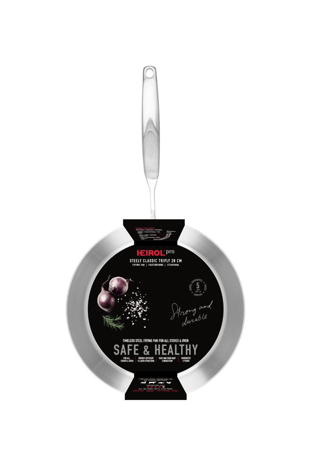 PAISTINPANNU 28 cm Steely Classic Triply