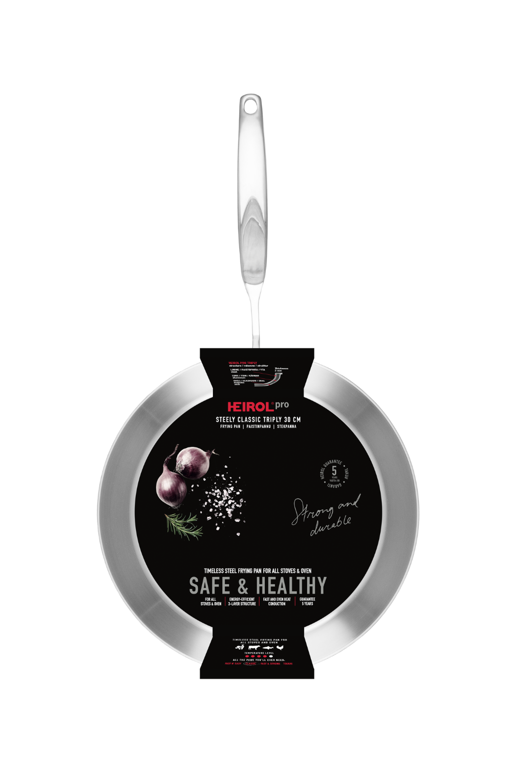 PAISTINPANNU 30 cm Steely Classic Triply