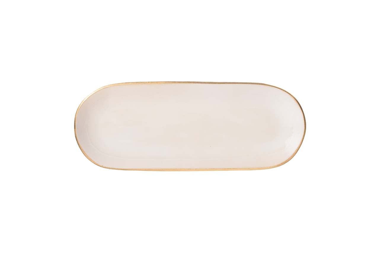 VATI 30x12cm EDGE, IVORY GOLD