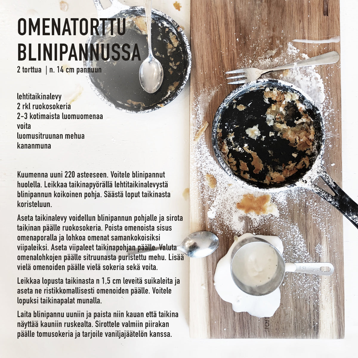 BLINIPANNU 14 cm mattaemaloitu, valurauta