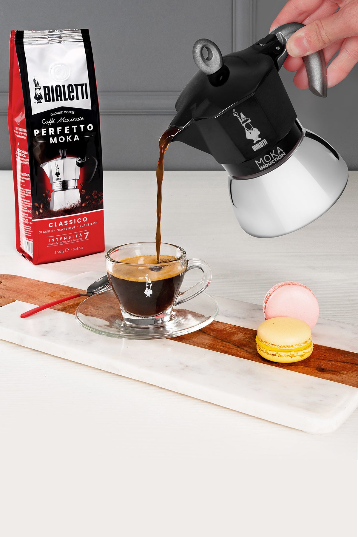 ESPRESSOKEITIN 2 k. Moka Induction Black 2 kuppi / Musta