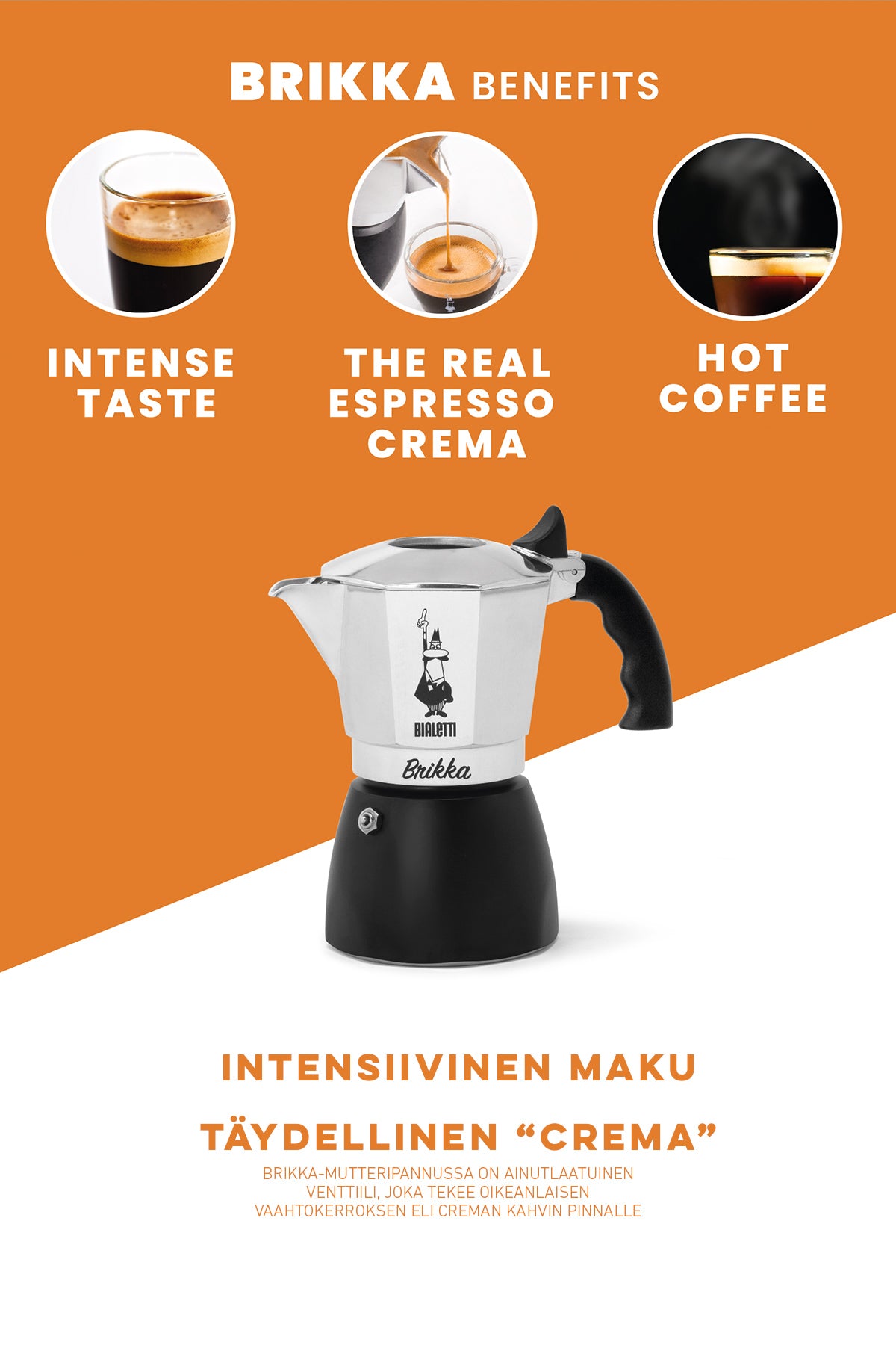 ESPRESSOKEITIN 2 k. Brikka, Uusi 2 kuppi