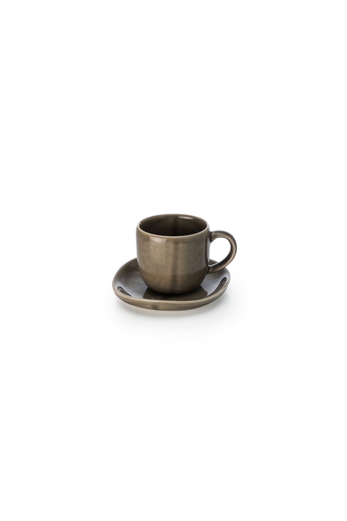 COFFEE CUP & SAUCER 1,2dl SVELTE, OLIVE