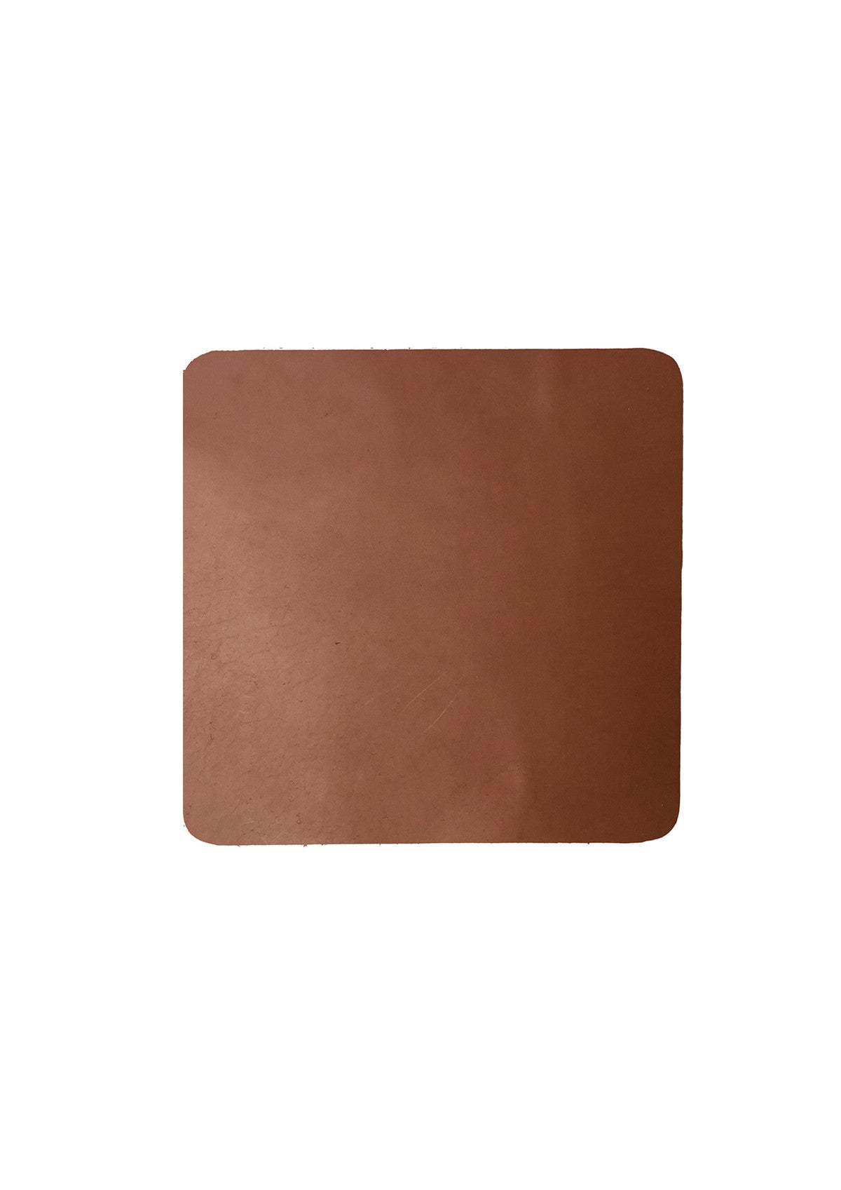 COASTERS SET 4pcs, leather brown