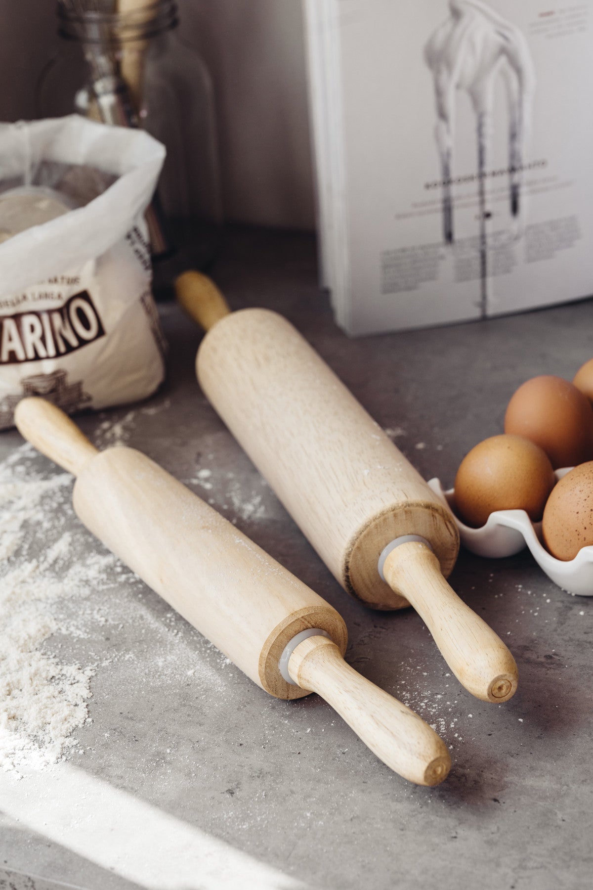 WOODEN ROLLING PIN FOR KIDS 36 cm