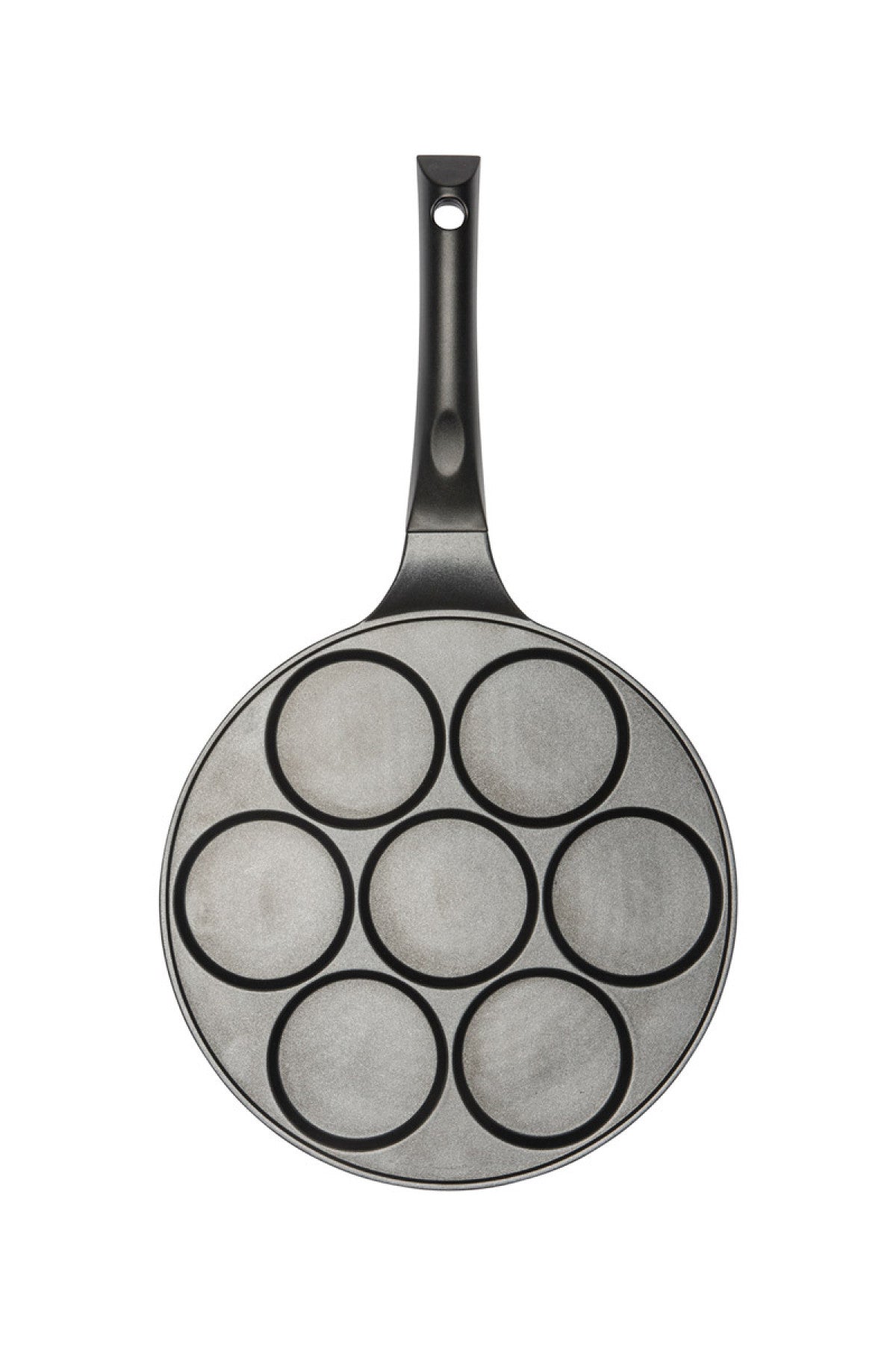 PANCAKE-/BLINI PAN WITH 7 DEEPER CUPS 27 cm cast aluminium