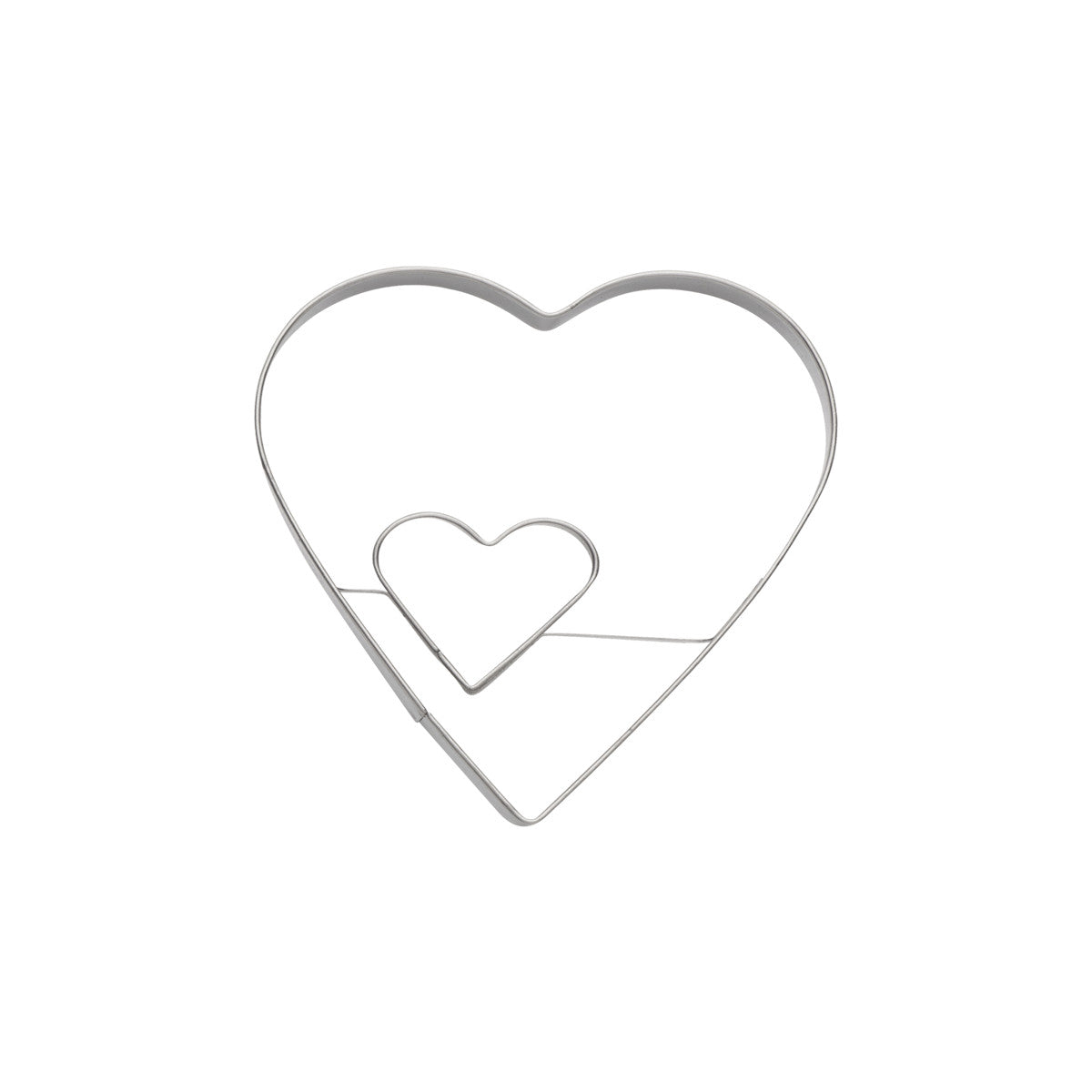 DOUBLE HEART 8 cm COOKIE CUTTER