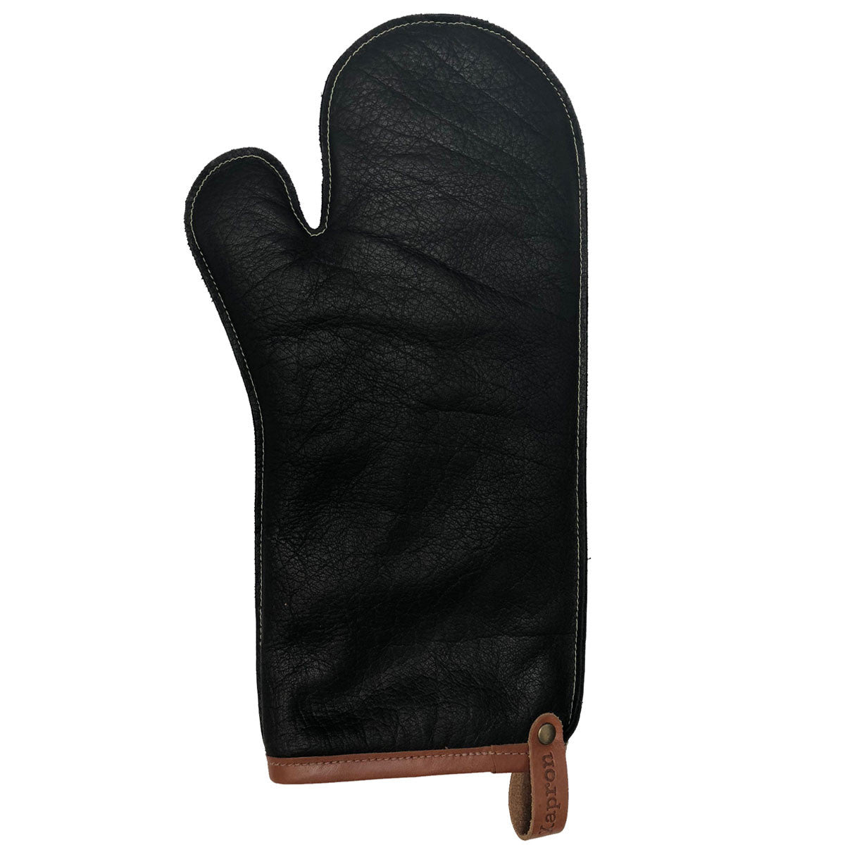 OVEN GLOVE LONG, leather black