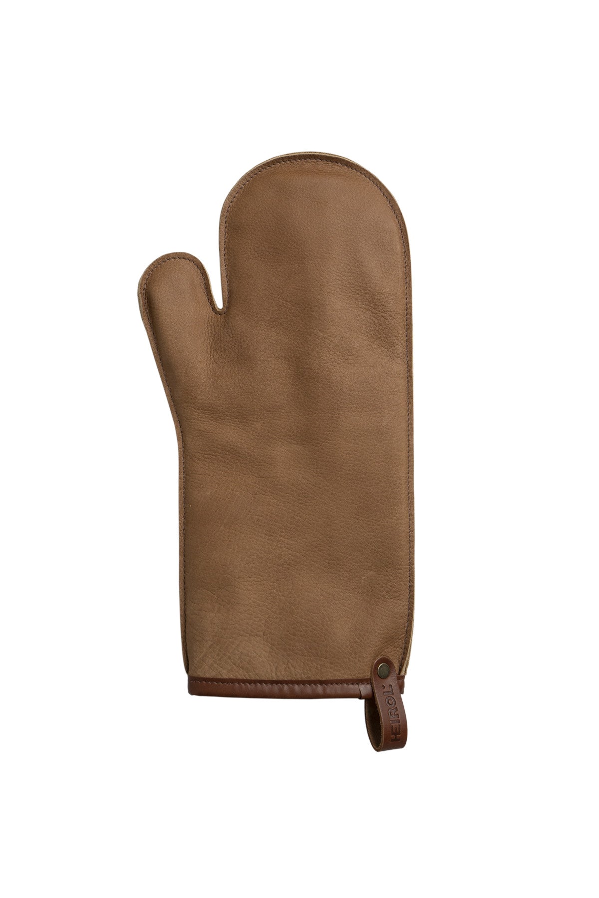 OVEN GLOVE LONG, leather brown