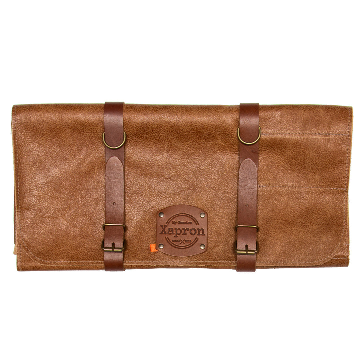 KNIFE ROLL BAG, leather brown
